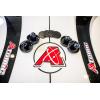 imageAtomic Blazer 7 Air Hockey Table with Electronic Score Keeping with Railintegrated Display Heavyduty 120V Blower for Fast Play Overhang Rails for Reduced Puck Bounce and Leg Levelers to Ensure Even Playing Surface