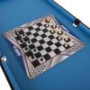 imageTriumph 13in1 Combo Game Table Includes Basketball Table Tennis Billiards Push Hockey Launch Football Baseball TicTacToe and Skee Bean Bag Toss