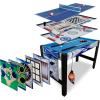 imageTriumph 13in1 Combo Game Table Includes Basketball Table Tennis Billiards Push Hockey Launch Football Baseball TicTacToe and Skee Bean Bag Toss