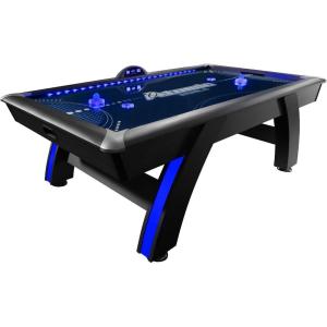 imageAtomic 90 Indiglo LED Light UP Arcade Air Powered Hockey Table  Includes Light Up Pucks and Pushers Grey