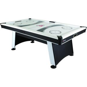 imageAtomic Blazer 7 Air Hockey Table with Electronic Score Keeping with Railintegrated Display Heavyduty 120V Blower for Fast Play Overhang Rails for Reduced Puck Bounce and Leg Levelers to Ensure Even Playing Surface