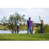 imageTriumph Sports MultiSport Versatile Combo Outdoor Game Net Set Includes Volleyball Badminton and Pickleball Blue 3575102