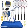 imageTriumph Sports MultiSport Versatile Combo Outdoor Game Net Set Includes Volleyball Badminton and Pickleball Blue 3575102
