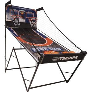 imageTRIUMPH Sports Run n Gun Arcade Basketball Shootout  8 Game Modes  Quick and Easy Assembly  Folds 100 Flat for Complete Storage  Fully Portable Play Inside or OutsideSemi Assembled