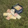 imageTriumph 28Piece Wood Lawn Outdoor LargeFormat Domino Set Includes Storage Carry Bag
