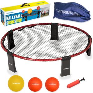 imageTriumph Sports Triumph Rallyball  Includes Net Target Two 35quot Balls One 5quot Ball Inflating Pump and Carry Bag