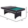 imageTriumph Sports Phoenix 7 Billiard Table with Table Tennis Conversion Top for a Game of Pool or an ActionPacked Table Tennis Game