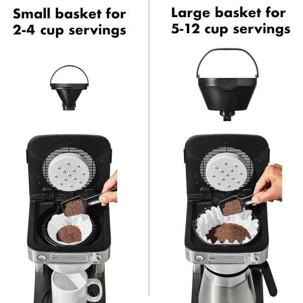 OXO Brew 12-Cup Coffee Maker With Podless Single-Serve Function,Silver