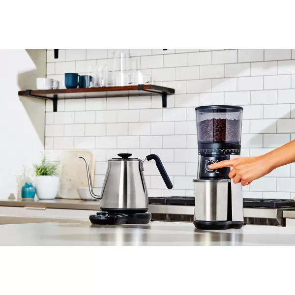 OXO Brew Gooseneck Electric Kettle – Hot Water Kettle, Pour Over Coffee &amp; Tea Kettle, Adjustable Temperature, Built-In Brew Timer, Stainless Steel, 1L​