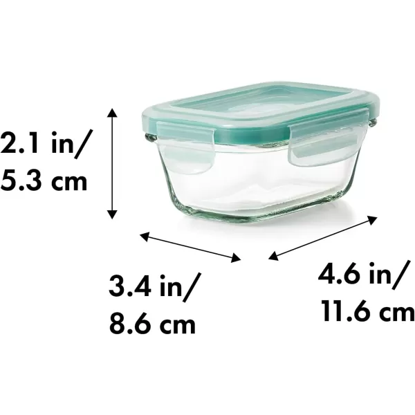 OXO Good Grips 4 Ounce Smart Seal Glass Rectangle Food Storage Container)