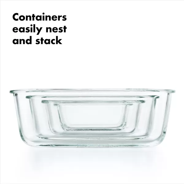 OXO Good Grips 4 Ounce Smart Seal Glass Rectangle Food Storage Container)