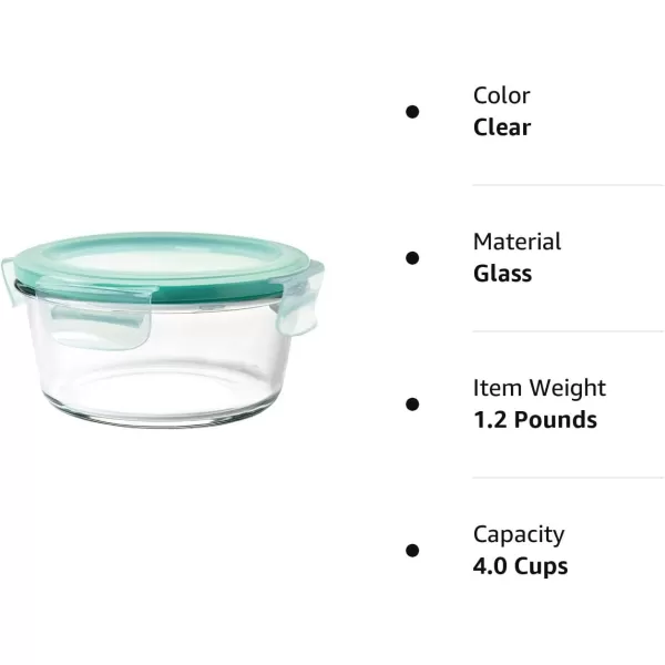 OXO Good Grips 7 Cup Smart Seal Glass Round Food Storage Container