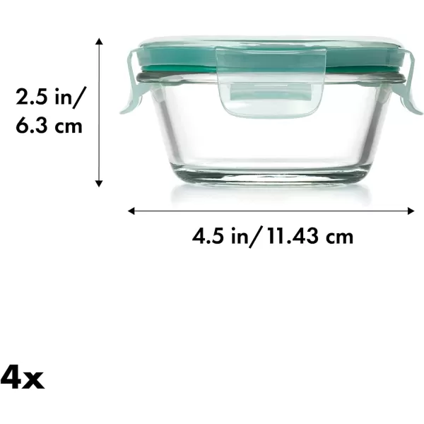 OXO Good Grips 8 Piece Prep, Serve and Store Smart Seal Glass Food Storage Set