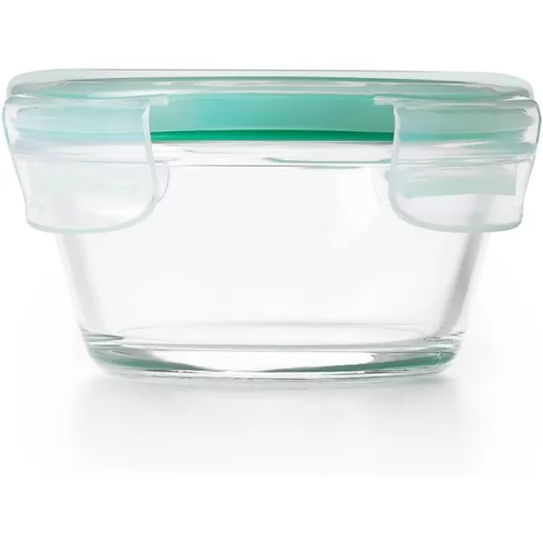 OXO Good Grips 8 Piece Smart Seal Airtight Glass Round Container Set,Blue