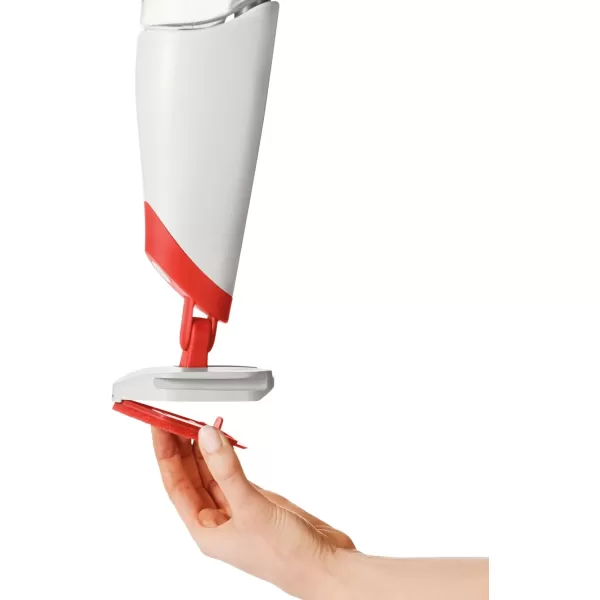 OXO Good Grips Microfiber Spray Mop with Slide-Out Scrubber,Red/White