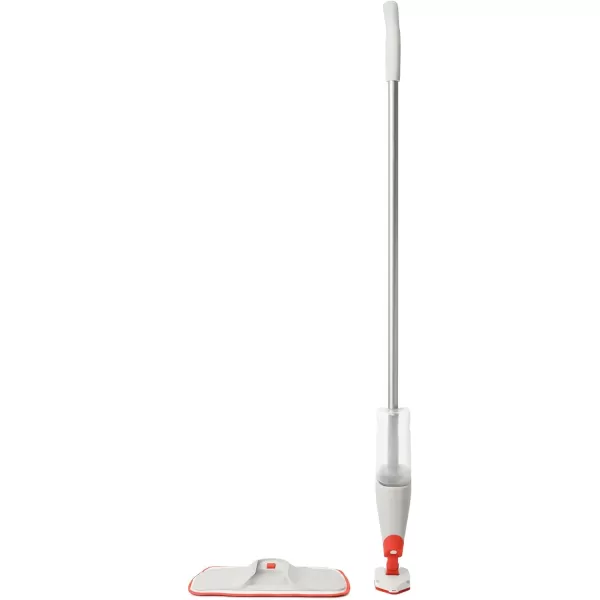 OXO Good Grips Microfiber Spray Mop with Slide-Out Scrubber,Red/White