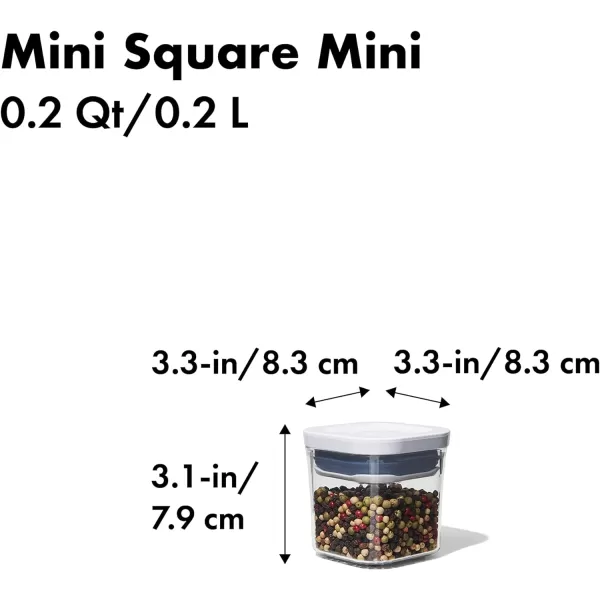 OXO Good Grips POP Container - Airtight Food Storage - Big Square Medium 4.4 Qt Ideal for 5lbs of flour or sugar