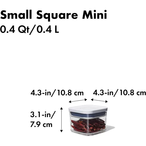 OXO Good Grips POP Container - Airtight Food Storage - Big Square Medium 4.4 Qt Ideal for 5lbs of flour or sugar
