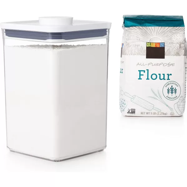 OXO Good Grips POP Container - Airtight Food Storage - Big Square Medium 4.4 Qt Ideal for 5lbs of flour or sugar