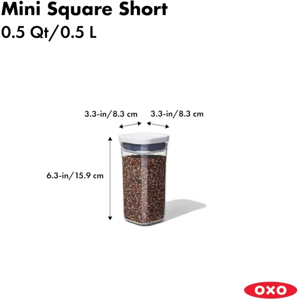 OXO Good Grips POP Container - Airtight Food Storage - Big Square Medium 4.4 Qt Ideal for 5lbs of flour or sugar