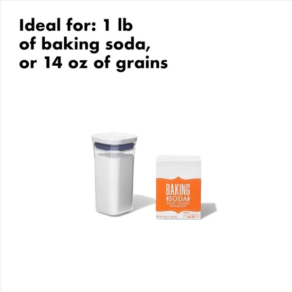 OXO Good Grips POP Container - Airtight Food Storage - Big Square Medium 4.4 Qt Ideal for 5lbs of flour or sugar