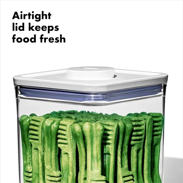 OXO Good Grips Pet POP Container – 3.3 Qt/3.1 L |Ideal for up to 3lbs of Dog Food or 2.5lbs of Cat Food | Airtight Dog and Cat Food Storage Container | BPA Free