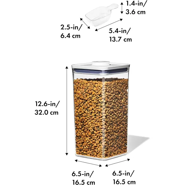 OXO Good Grips Pet POP Container – 3.3 Qt/3.1 L |Ideal for up to 3lbs of Dog Food or 2.5lbs of Cat Food | Airtight Dog and Cat Food Storage Container | BPA Free