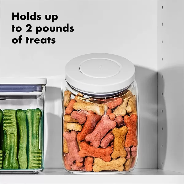 OXO Good Grips Pet POP Container – 3.3 Qt/3.1 L |Ideal for up to 3lbs of Dog Food or 2.5lbs of Cat Food | Airtight Dog and Cat Food Storage Container | BPA Free