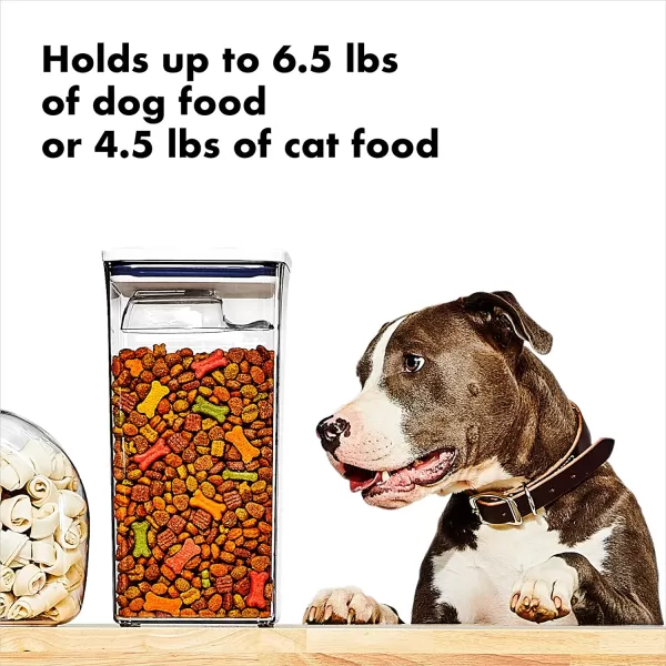 OXO Good Grips Pet POP Container – 3.3 Qt/3.1 L |Ideal for up to 3lbs of Dog Food or 2.5lbs of Cat Food | Airtight Dog and Cat Food Storage Container | BPA Free