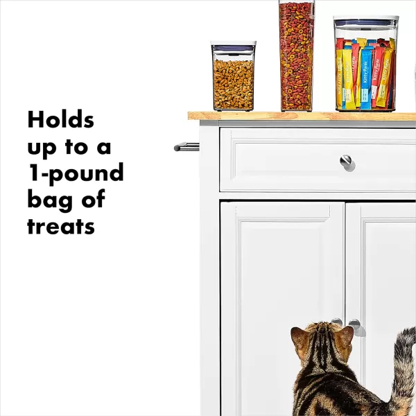 OXO Good Grips Pet POP Container – 3.3 Qt/3.1 L |Ideal for up to 3lbs of Dog Food or 2.5lbs of Cat Food | Airtight Dog and Cat Food Storage Container | BPA Free
