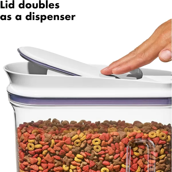 OXO Good Grips Pet POP Container – 3.3 Qt/3.1 L |Ideal for up to 3lbs of Dog Food or 2.5lbs of Cat Food | Airtight Dog and Cat Food Storage Container | BPA Free
