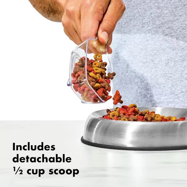 OXO Good Grips Pet POP Container – 3.3 Qt/3.1 L |Ideal for up to 3lbs of Dog Food or 2.5lbs of Cat Food | Airtight Dog and Cat Food Storage Container | BPA Free