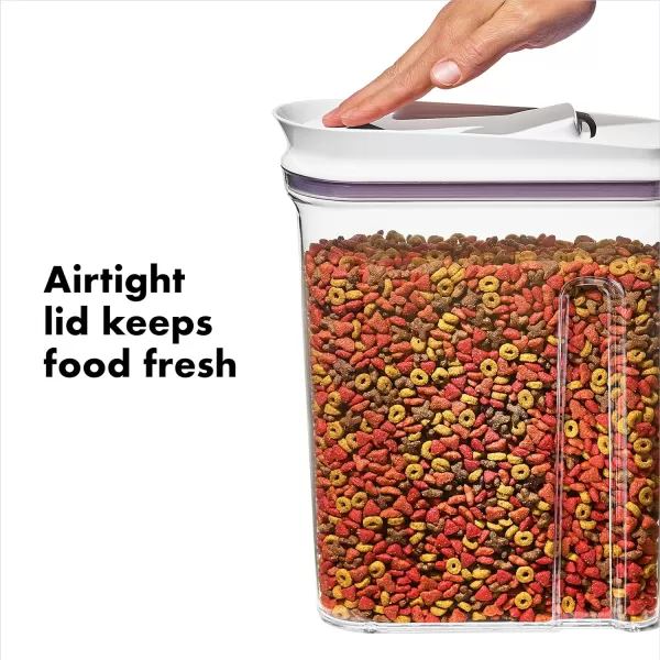 OXO Good Grips Pet POP Container – 3.3 Qt/3.1 L |Ideal for up to 3lbs of Dog Food or 2.5lbs of Cat Food | Airtight Dog and Cat Food Storage Container | BPA Free
