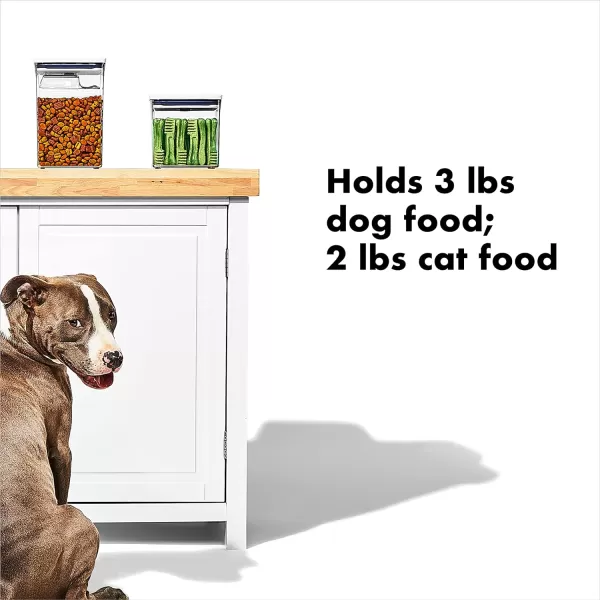OXO Good Grips Pet POP Container – 3.3 Qt/3.1 L |Ideal for up to 3lbs of Dog Food or 2.5lbs of Cat Food | Airtight Dog and Cat Food Storage Container | BPA Free