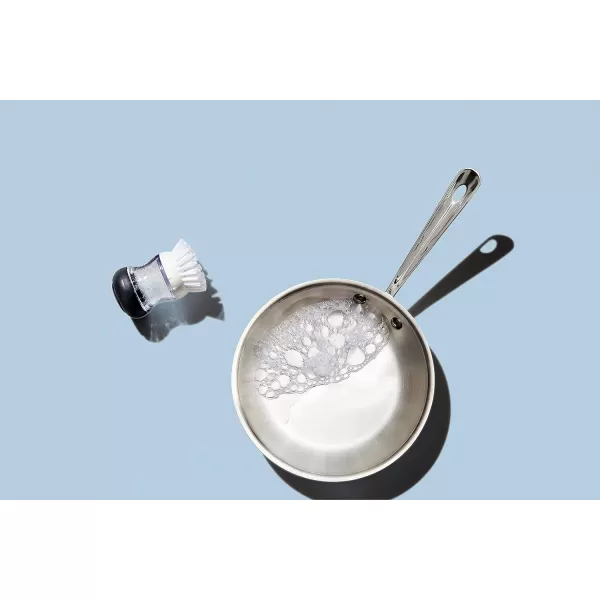 OXO Good Grips Soap Dispensing Palm Brush, Black/Clear/White