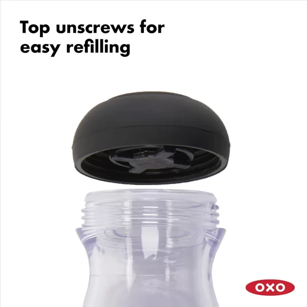 OXO Good Grips Soap Dispensing Palm Brush, Black/Clear/White