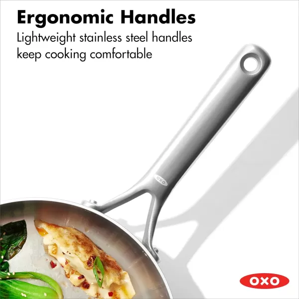 OXO Mira Tri-Ply Stainless Steel, 5QT Stock Pot with Lid, Induction, Multi Clad, Dishwasher and Metal Utensil Safe