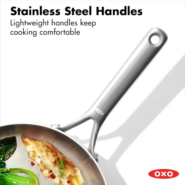 OXO Mira Tri-Ply Stainless Steel, 5QT Stock Pot with Lid, Induction, Multi Clad, Dishwasher and Metal Utensil Safe