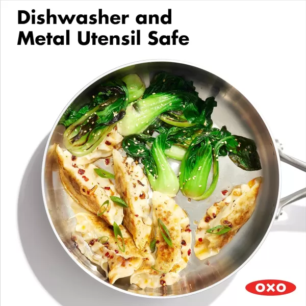 OXO Mira Tri-Ply Stainless Steel, 5QT Stock Pot with Lid, Induction, Multi Clad, Dishwasher and Metal Utensil Safe