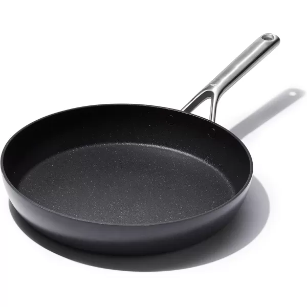 OXO Professional 12" Frying Pan Skillet, Hard Anodized Ceramic Nonstick Cookware PFAS-Free, Induction Suitable, Stainless Steel Handles, Diamond Reinforced Coating, Dishwasher Safe, Oven Safe, Black