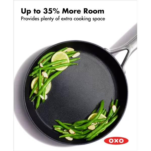 OXO Professional 5 Piece Cookware Pots and Pans Set, Hard Anodized Ceramic Nonstick PFAS-Free, Stainless Steel Handles, Induction Suitable, Diamond Reinforced Coating, Dishwasher and Oven Safe, Black