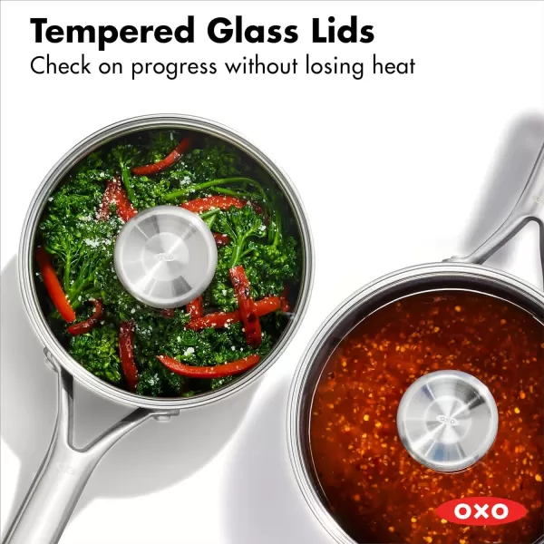 OXO Professional 5QT Stock Pot with Lid, Hard Anodized Ceramic Nonstick Cookware PFAS-Free, Stainless Steel Handles, Induction Suitable, Diamond Reinforced Coating, Dishwasher and Oven Safe, Black