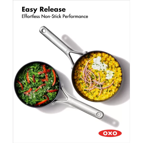 OXO Professional 5QT Stock Pot with Lid, Hard Anodized Ceramic Nonstick Cookware PFAS-Free, Stainless Steel Handles, Induction Suitable, Diamond Reinforced Coating, Dishwasher and Oven Safe, Black