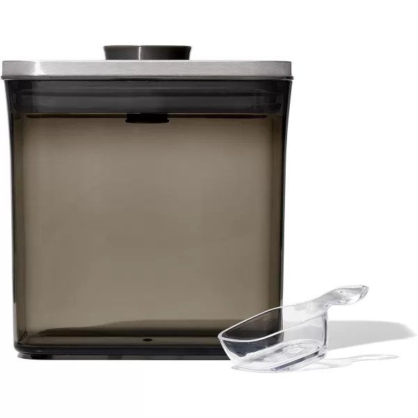 OXO Steel POP Container Big Medium Square - 4.4 Qt for Flour, Sugar and More,Grey