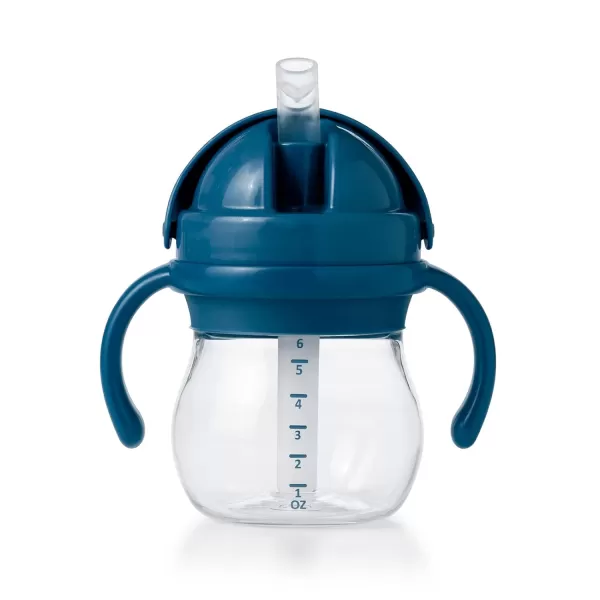 OXO Tot 6 Ounce Transitions Straw Cup with Removable Handles - Teal