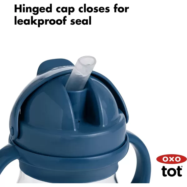 OXO Tot 6 Ounce Transitions Straw Cup with Removable Handles - Teal