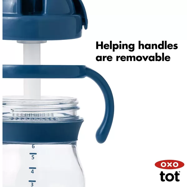 OXO Tot 6 Ounce Transitions Straw Cup with Removable Handles - Teal
