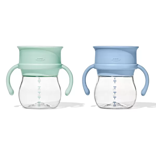 OXO Tot Transitions 360 Cup 6 oz. with Handles - Opal and Dusk - 2 Pack