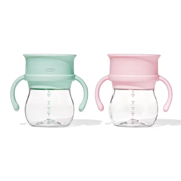 OXO Tot Transitions 360 Cup 6 oz. with Handles - Opal and Dusk - 2 Pack