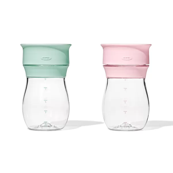 OXO Tot Transitions 360 Cup 9 Oz. - Opal and Blossom - 2 Pack
